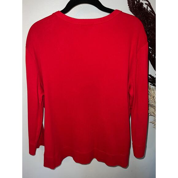 LRL Ralph Lauren red pullover women’s L/S top size XL 100% cotton casual shirt - Picture 4 of 7